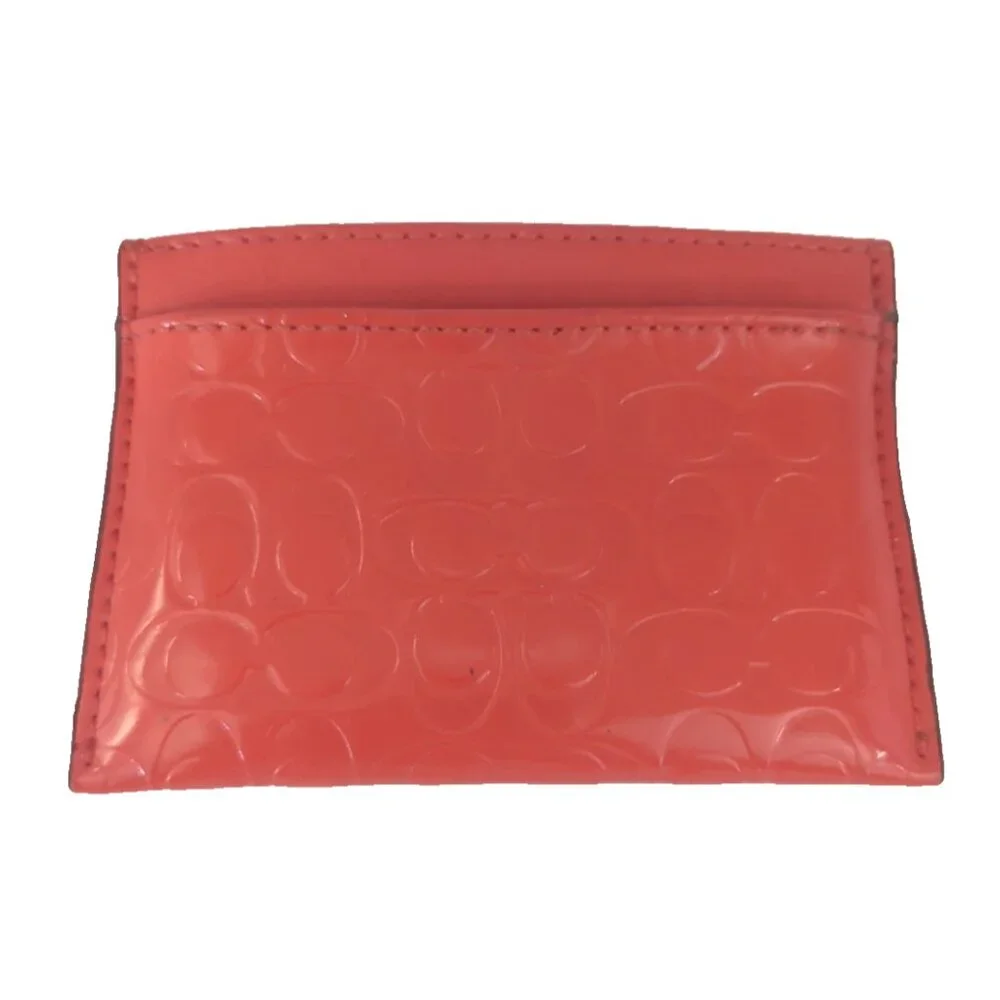 Orange Coach‎ Embossed Liquid Gloss Card Case